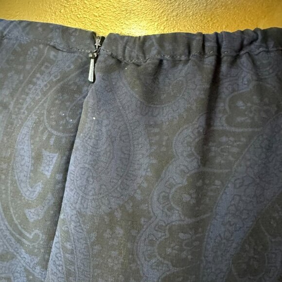 Vintage Y2k 90s Express Black & Blue Paisley Print Maxi Skirt Sz XS 1/2 Compagni - Picture 4 of 12